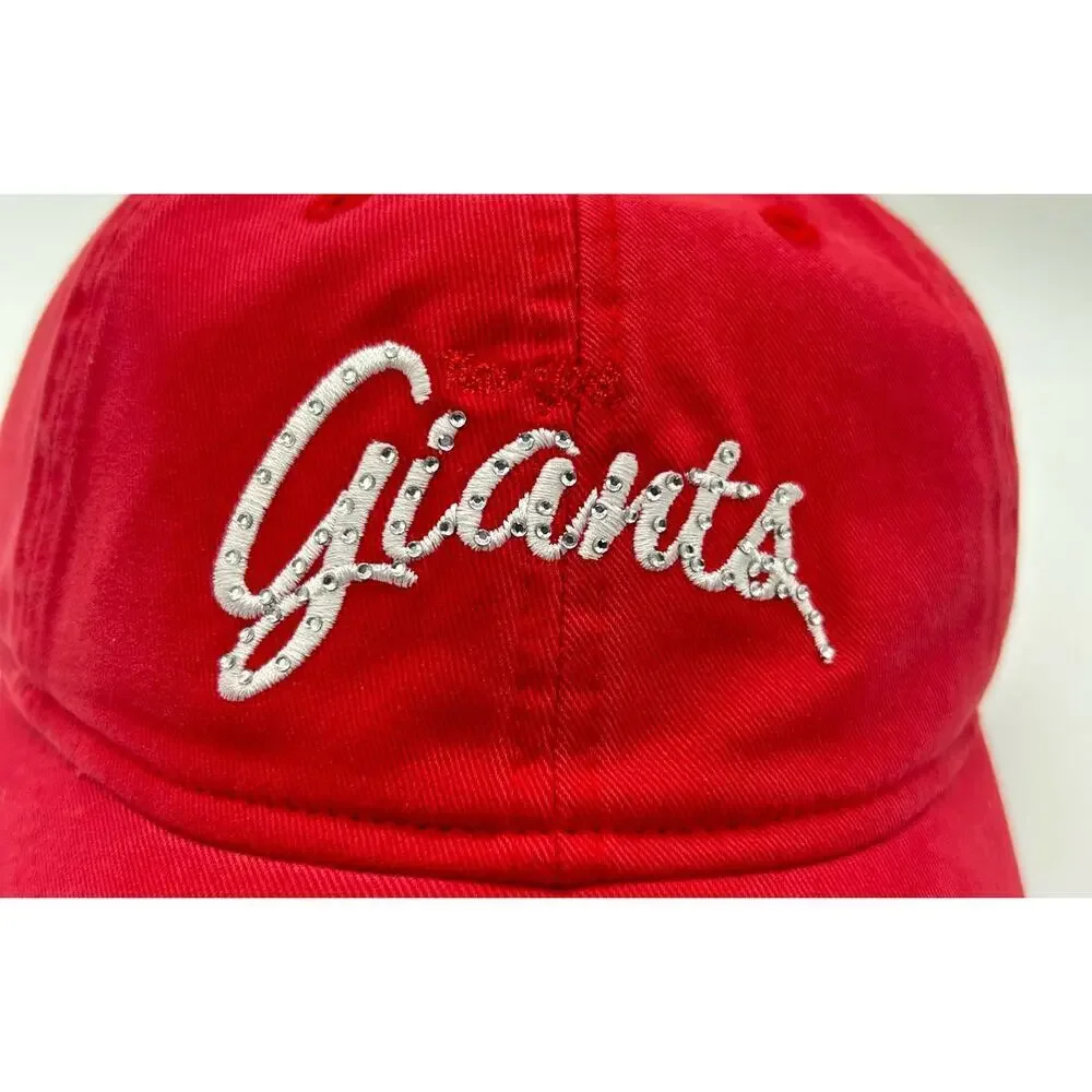 New‎ York Giants Reebook Hat Womens OS Red Rhinestone Gem Cap NFL Football NEW